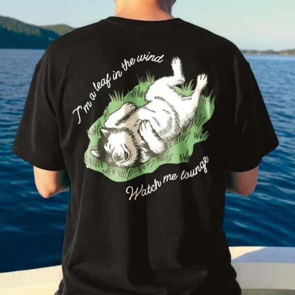 Vintage Relaxed Dog Graphic T-Shirt - Picture 1 of 3